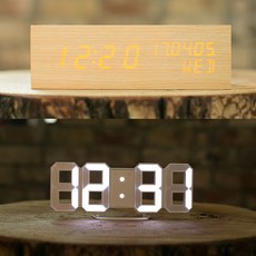 나무탁상시계