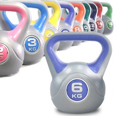 프로모릭스 컬러 스윙 케틀벨, 스타일리쉬 케틀벨 6kg, 연보라+회색