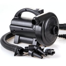 400W 급속파워 에어 펌프 전동 가정용 튜브 고무보트 짐볼 물놀이 매트리스 풀장 공기주입, (에어펌프HT-358 + AC전원플러그), 1개
