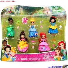 디즈니 프린세스 반짝이는 미니돌 세트 Hasbro