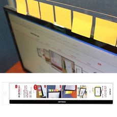[ 모니터 메모보드 상단 40cm ] 메모판 모니터부착판 모니터메모판 메모꽂이 모니터홀더