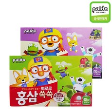 팔도 뽀로로 홍삼쏙쏙 사과 20개+포도 20개, 단품
