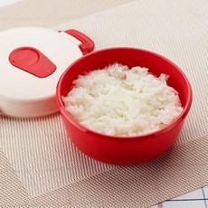 코멕스 지금은 렌지타임 전자렌지 요리용기 찜용기, 레드380ml(밥), 1개