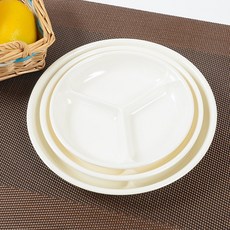 멜라민그릇 원형3칸, 중
