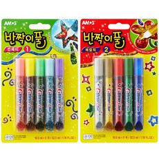 아모스 반짝이풀 컨페티 메탈릭 5색 / 아모스풀 딱풀