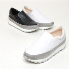 블랙 키높이 가죽 여성 RN59 슬립온 안감 50 Y5 5.0cm