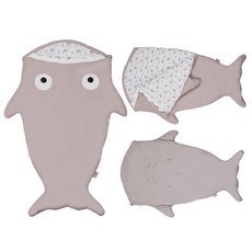 핀란디나베이비 상어 겉싸개 낮잠이불 보낭/슬리핑백, 4. Gray(그레이), 그레이