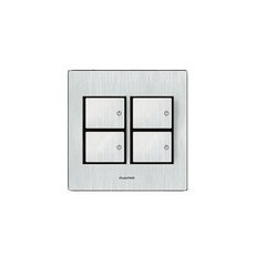 아트2 나노전기 인테리어 아크릴 배선기구 SIMPLE 2개용 4구 스위치 블랙, 1개