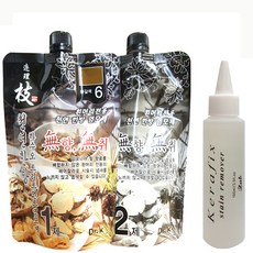 헤어칼라 하수오 저자극 염색약+염색도구 염모제, 자연스런갈색, 1