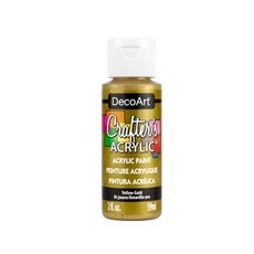 석고물감 데코아트 크래프터 아크릴물감 2oz (59ml) / 92. 노랑골드