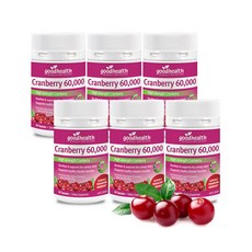 굿헬스 크랜베리 60000 50캡슐 6통 / Goodhealth Cranberry, 60000mg, 6개