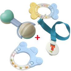 인그린 딸랑이3종+다용도클립 딸랑이, 딸랑이3종(하트+왕관+캔디)+다용도클립