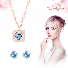 토파즈귀걸이목걸이세트