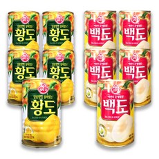 예이니종합물류 오뚜기 황도+백도 각5개씩세트(400g*10개)과일파인애플복숭아, 400g, 10개