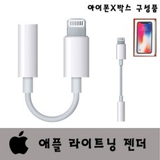 Apple 번들 벌크 라이트닝 이어폰 젠더, 1개