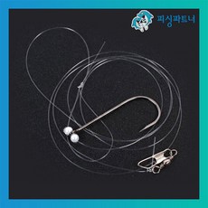 피싱파트너 단일 광어다운샷 채비 DIK-7 스트레이트훅(3개입)