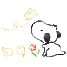 스텐실동물도안