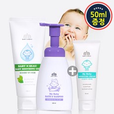 BNB 베이비앤뷰 뷰앤뷰 아기 수딩젤180ml +베스앤샴푸 수분크림 50ml 증정 크림, 1개, 180ml