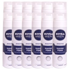 니베아 센서티브 쉐이빙 폼, 12개, 200ml
