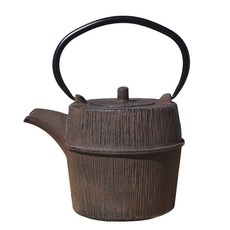 Old Dutch 우드랜드 캐스트 아이언 신린 티팟 32oz, Brown, 946.4ml