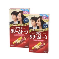 비겐크림톤 바르는 새치 염색약 대용량(60g) 자연갈색 6G 2개 염모제, 6G 자연 갈색