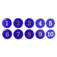아주문구 에폭시 번호판 탁상용에폭시표지판(숫자) 탁상용, 청색61번부터70번, 1개