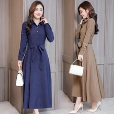 롱원피스 가을 셔츠원피스 캐주얼 원피스 빅사이즈