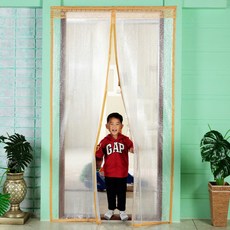 알뜨리 에어캡 뽁뽁이 현관문 방문 방풍 비닐 방한 커튼 바람막이 방풍비닐, 브라운