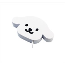 강아지 캐릭터 줄자 1.5m 흰색 화이트 자동줄자 흰색 강아지줄자 미니줄자 헬스줄자 줄자 흰색줄자