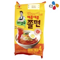 cj제일제당 CJ 밀당의고수 매콤새콤쫄면(4인) 908.8g