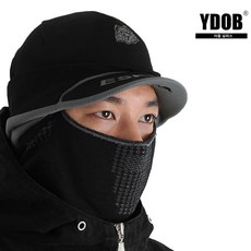 이돕 올인원 발열캡 귀마개모자 바라크라바 방한모, 레드