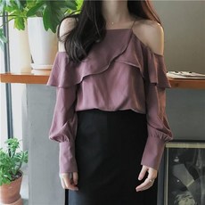 0001_1399 젤리앤블리 물결흐르듯 어여쁜 오픈숄더 블라우스