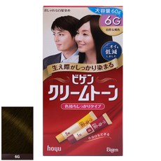 비겐크림톤 일본산 염색약 6G(자연갈색) 60g X 4개, 자연갈색