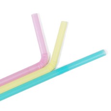 테이크아웃 자바라 빨대 파스텔 21cm, 1봉, 500개