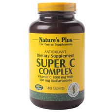 Nature's Plus 슈퍼 C 컴플렉스 1000 mg 타블렛, 1개, 180정