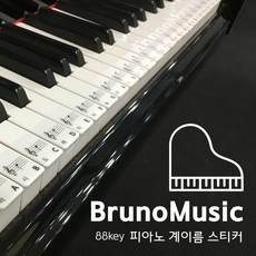 브루노뮤직 피아노 건반스티커, 혼합색상, 1개