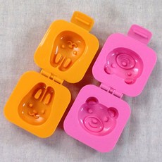 코쿠보 동물얼굴 계란틀 모양틀 성형틀 (2P), 2개