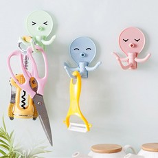 리빙듀오 문어다리 부착후크, 핑크, 1개
