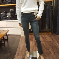 뱅뱅 남녀 공용 밍크 기모 타이트 슬림 스판 청바지