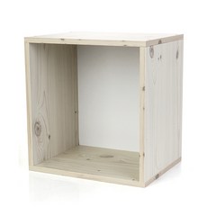 한목공예 칼라 공간박스 오픈형 1단, 화이트, 1개