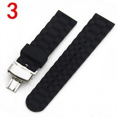 [해외] Silicone Rubber Watch Band 20mm 22mm 24mm for Breitling Strap