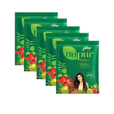 누푸르 인도 헤나 가루 염색약 멘디 영양 5팩