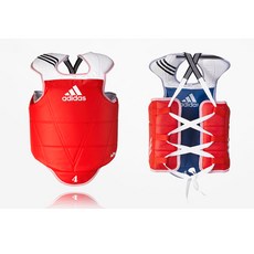 Adidas 공인양면호구 Body Protector 몸통보호대, 레드+브루