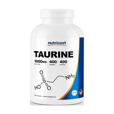 뉴트리코스트 타우린 메가 400캡슐 1000mg 1서빙 1 000mg 400회분 Taurine Capsules [400 CAPS]