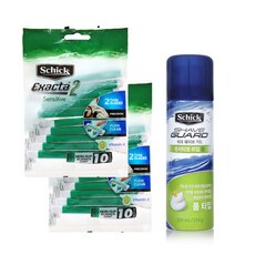 쉬크 이그젝타2 센서티브 일회용면도기20입+라임폼210g 일회용면도기, 1개, 1개