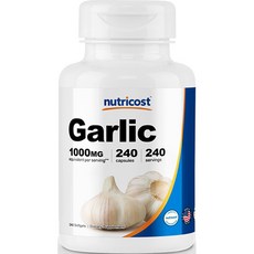뉴트리코스트 갈릭 마늘 추출물 1000mg 캡슐 240캡슐 1서빙 1 000mg 240회분 Garlic Capsules [240 CAPS], 240정, 1개