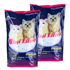 미미리터 크리스탈모래 (무향) 4Lb 1.82kg 고양이 모래, 2개, 라벤다