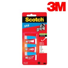 3M 순간접착제 (0.5gX3개입)AD119 젤타입, 젤타입-0.5gx3 (847655)