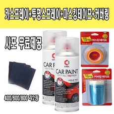 르노삼성 뉴SM5 비안코펄 백진주색 QXA(BPE) 9 카스프레이+투명스프레이+마스킹테이프+커버링 사포무료제공, 200ml