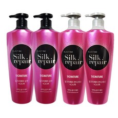엘지생활건강 엘라스틴 실크리페어 샤이닝 샴푸2개+린스2개 시그니처, 4개입, 550ml